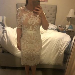 Lulus white lace dress (medium)